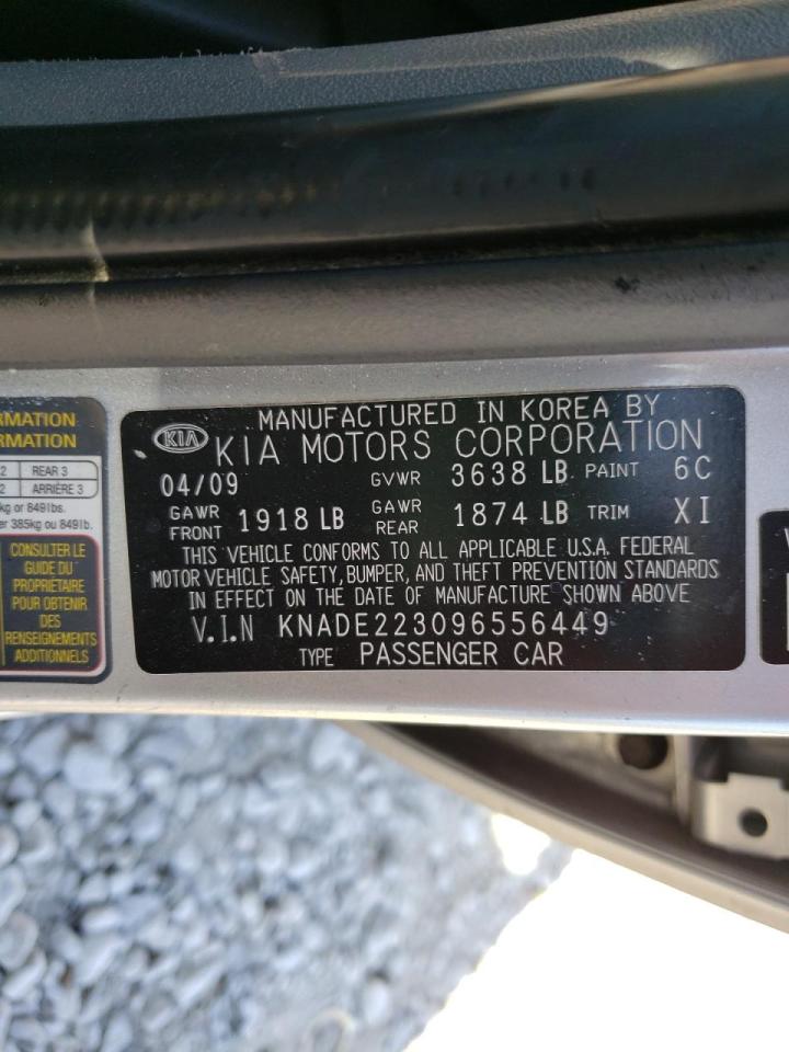 Photo 10 from auction – 2009 KIA RIO BASE with VIN KNADE223096556449