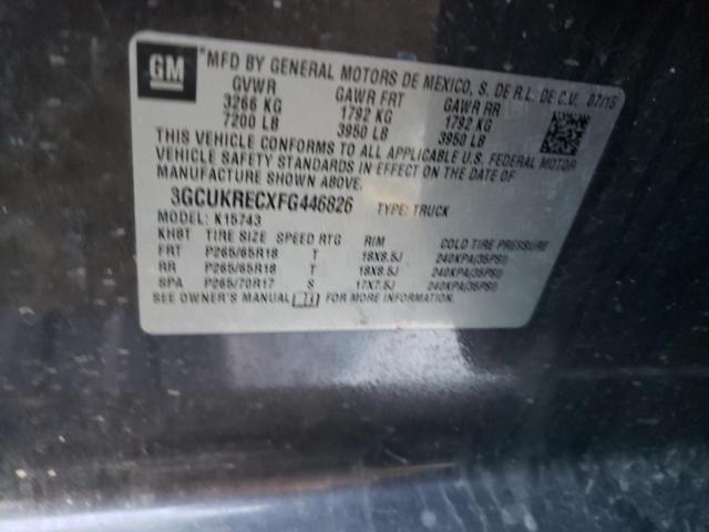 Photo 10 from auction – 2015 CHEVROLET SILVERADO with VIN 3GCUKRECXFG446826
