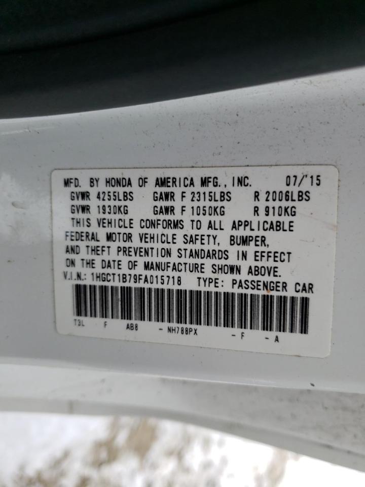Photo 10 from auction – 2015 HONDA ACCORD EX with VIN 1HGCT1B79FA015718