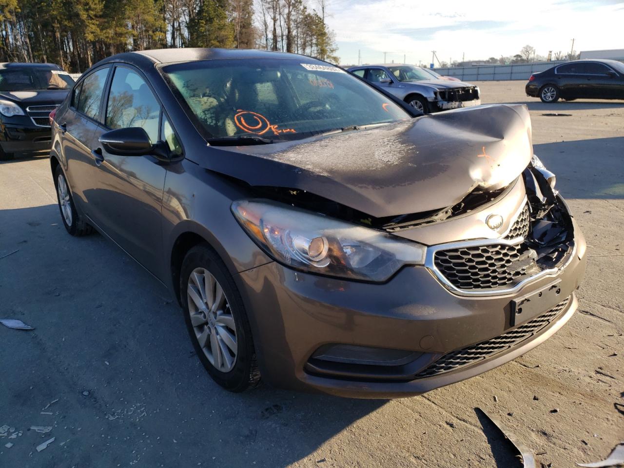 KIA FORTE LX 2014 with VIN KNAFX4A65E5223366 - Photo from auction