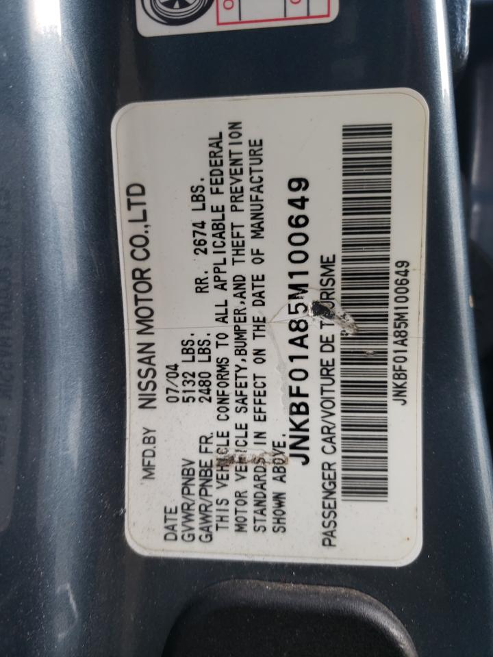 Photo 10 from auction – 2005 INFINITI Q45 with VIN JNKBF01A85M100649