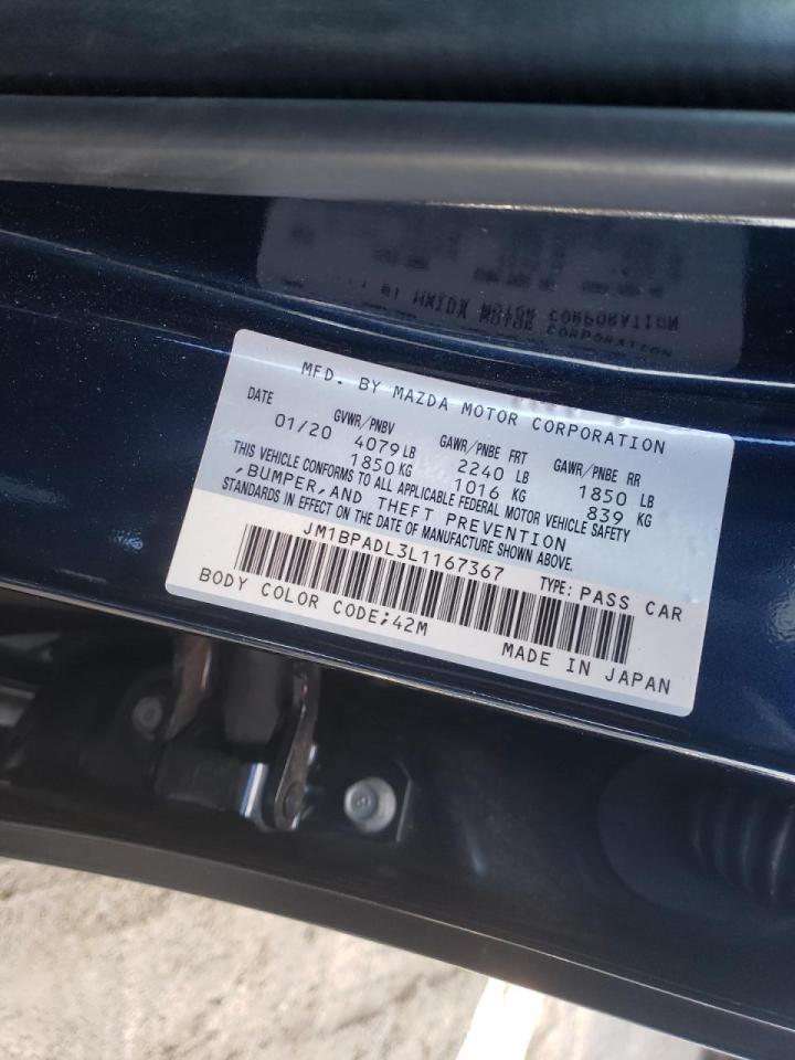 Photo 10 from auction – 2020 MAZDA 3 PREFERRE with VIN JM1BPADL3L1167367
