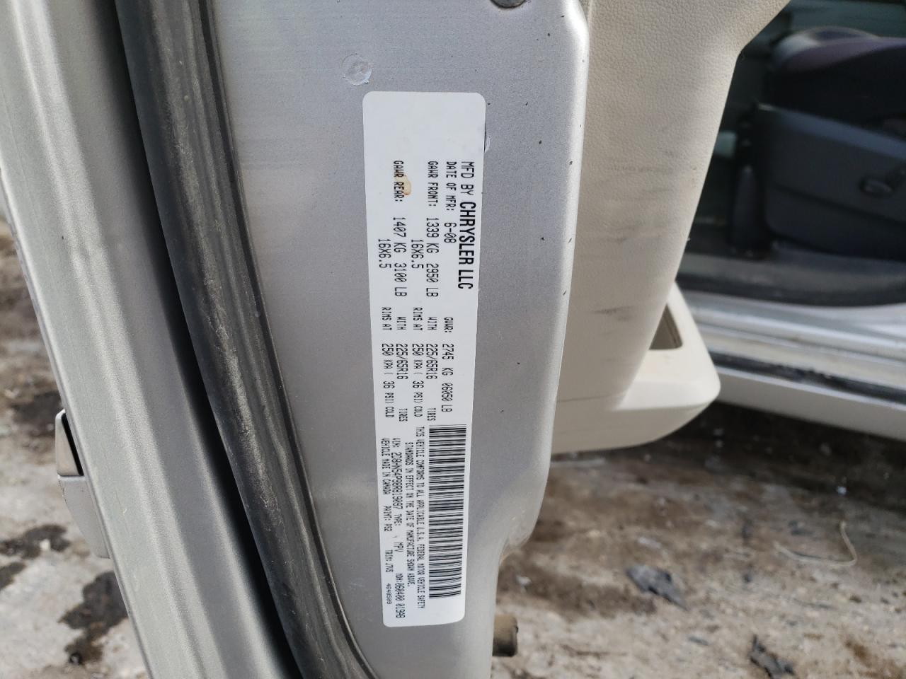 Photo 10 from auction – 2008 DODGE GRAND CARA with VIN 2D8HN54P98R819097