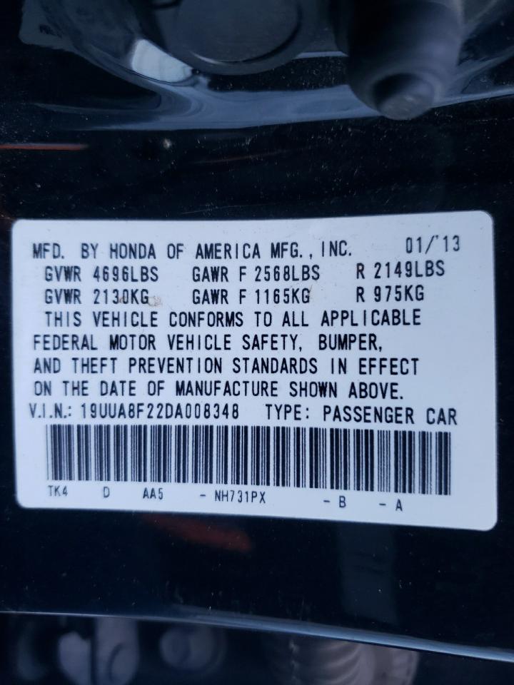 Photo 10 from auction – 2013 ACURA TL with VIN 19UUA8F22DA008348