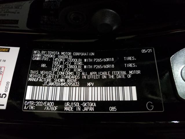 Photo 10 from auction – 2021 LEXUS GX 460 PRE with VIN JTJAM7BX4M5295833