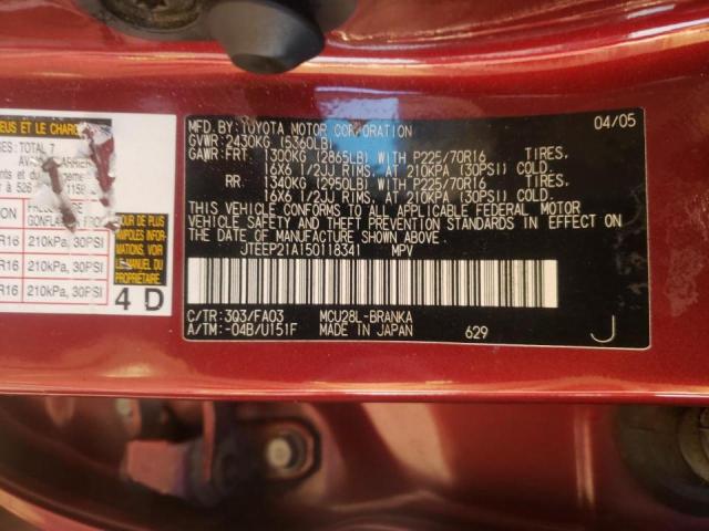 Photo 10 from auction – 2005 TOYOTA HIGHLANDER with VIN JTEEP21A150118341