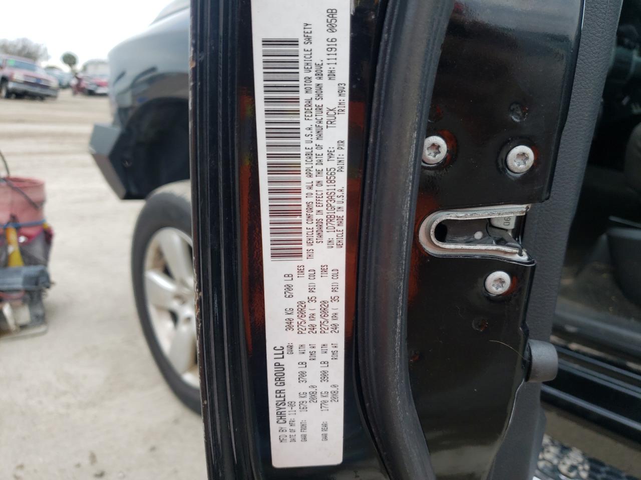 Photo 10 from auction – 2010 DODGE RAM 1500 with VIN 1D7RB1GP3AS118565