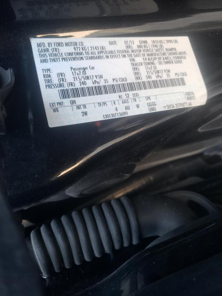 Photo 10 from auction – 2014 FORD FOCUS SE with VIN 1FADP3F24EL108902