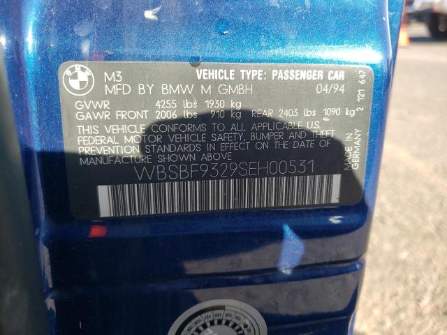Photo 10 from auction – 1995 BMW M3 with VIN WBSBF9329SEH00531