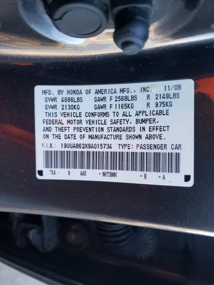 Photo 10 from auction – 2009 ACURA TL with VIN 19UUA862X9A015734