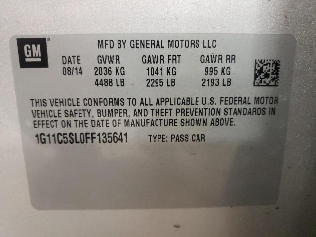 Photo 10 from auction – 2015 CHEVROLET MALIBU 1LT with VIN 1G11C5SL0FF135641