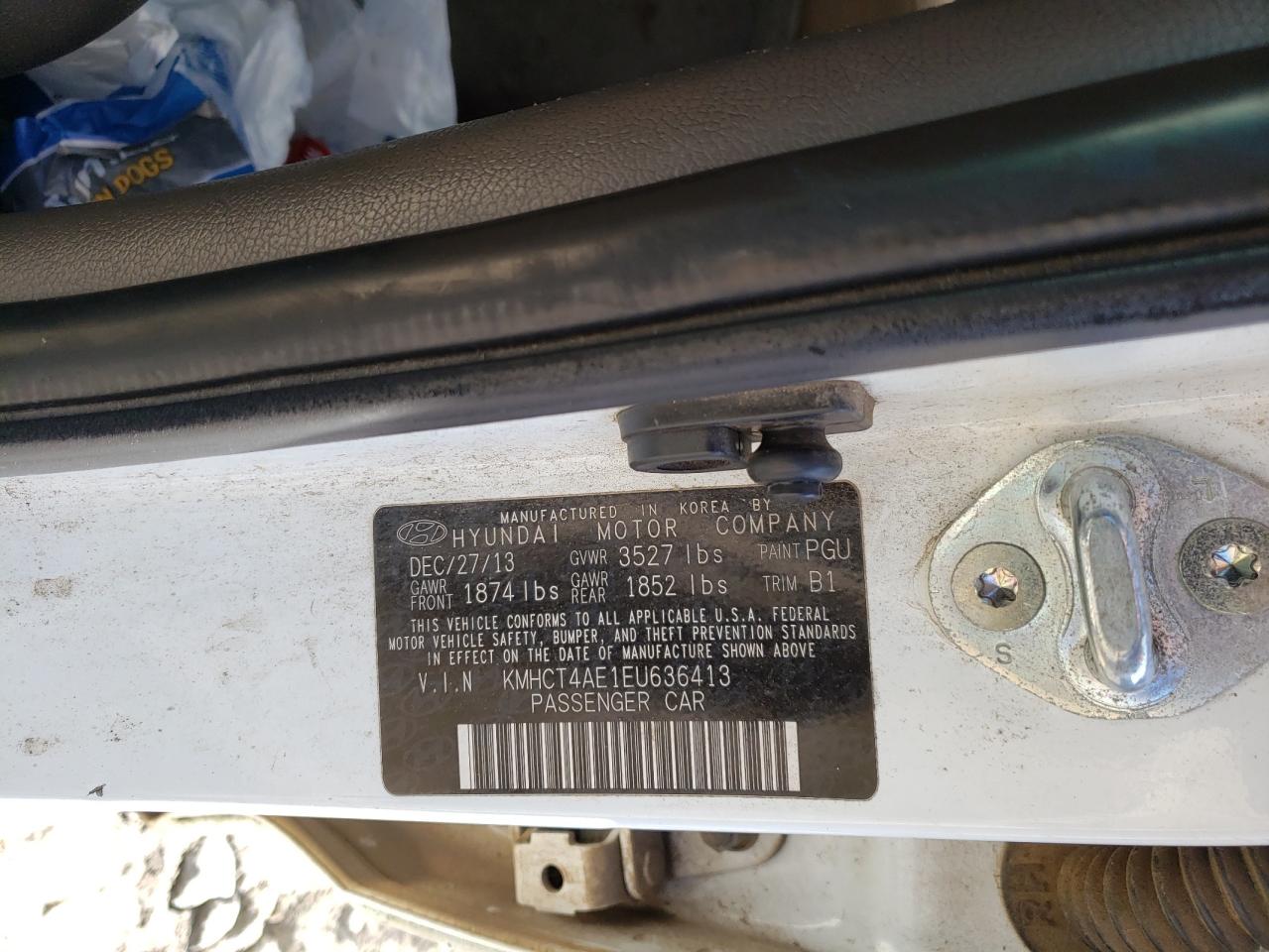 Photo 10 from auction – 2014 HYUNDAI ACCENT GLS with VIN KMHCT4AE1EU636413