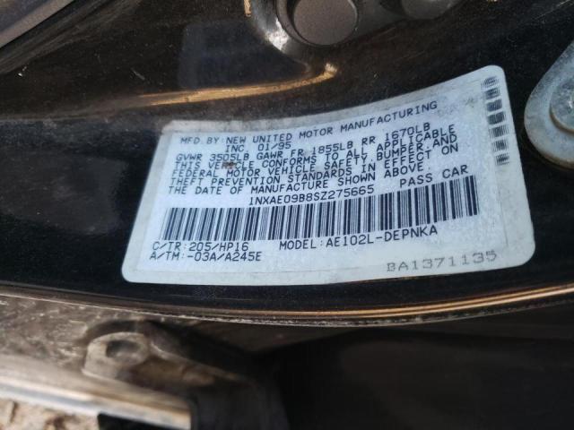 Photo 10 from auction – 1995 TOYOTA COROLLA LE with VIN 1NXAE09B8SZ275665