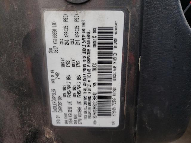 Photo 10 from auction – 2002 DODGE RAM 1500 with VIN 3D7HA18N52G190842
