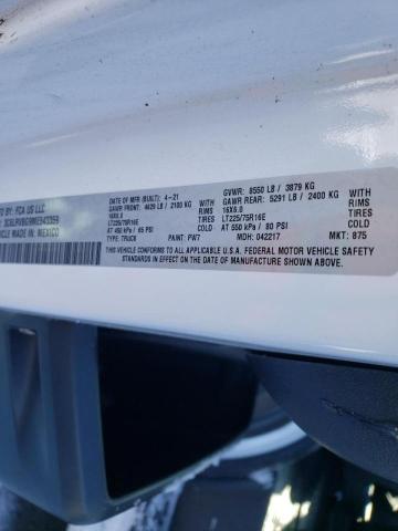 Photo 10 from auction – 2021 RAM PROMASTER with VIN 3C6LRVBG9ME543359