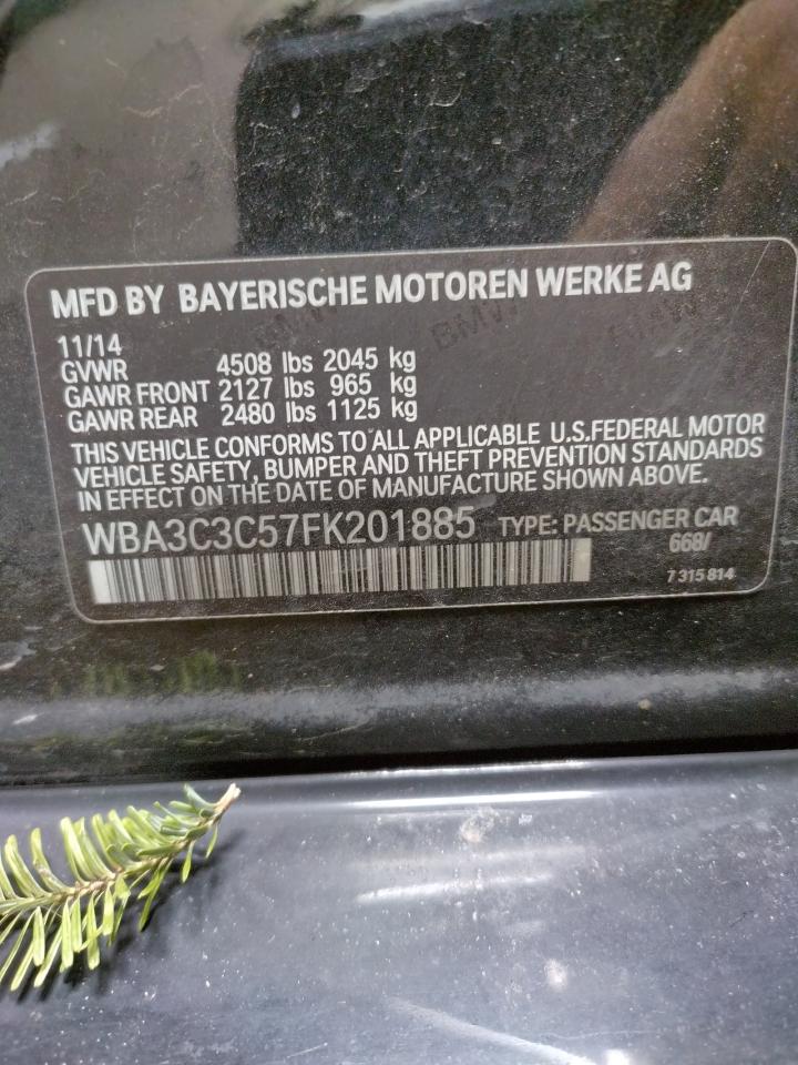 Photo 10 from auction – 2015 BMW 320 I XDRI with VIN WBA3C3C57FK201885