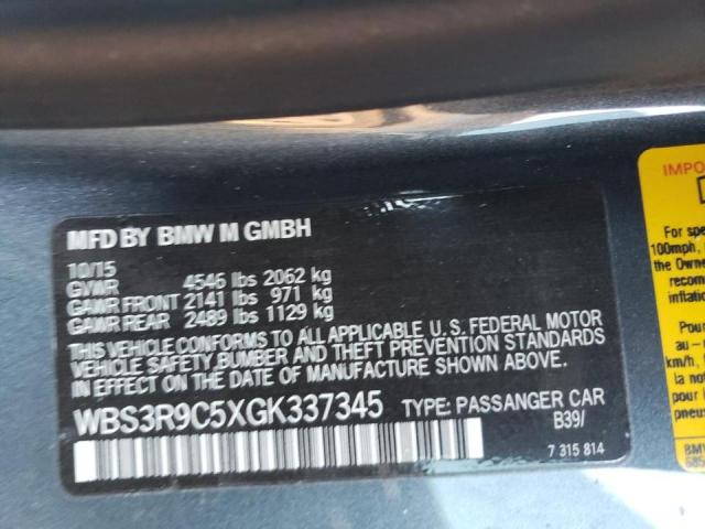 Photo 10 from auction – 2016 BMW M4 with VIN WBS3R9C5XGK337345