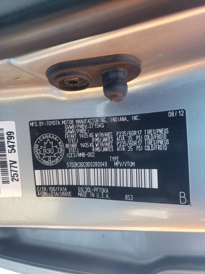Photo 10 from auction – 2013 TOYOTA SIENNA with VIN 5TDZK3DC9DS282049