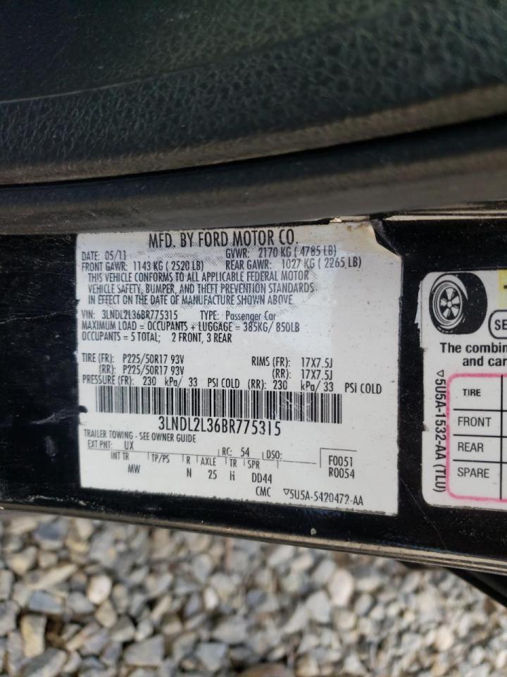 Photo 10 from auction – 2011 LINCOLN MKZ with VIN 3LNDL2L36BR775315