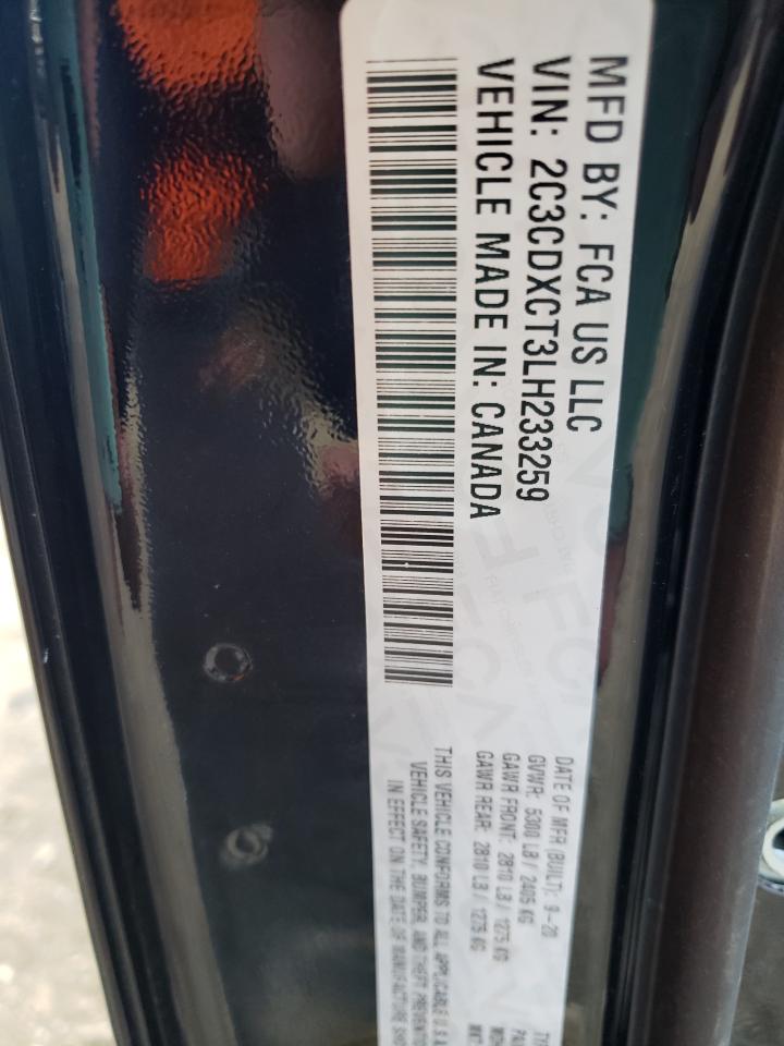 Photo 10 from auction – 2020 DODGE CHARGER R/ with VIN 2C3CDXCT3LH233259