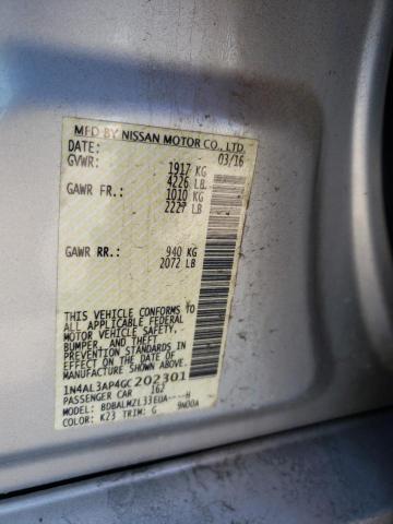 Photo 10 from auction – 2016 NISSAN ALTIMA 2.5 with VIN 1N4AL3AP4GC202301