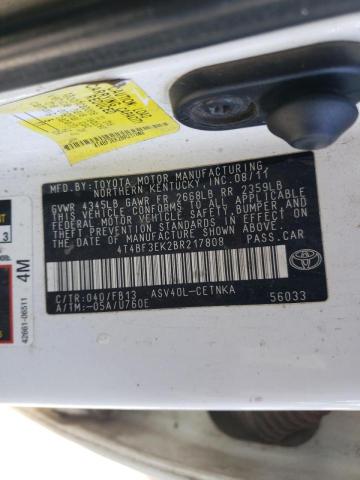 Photo 10 from auction – 2011 TOYOTA CAMARY with VIN 4T4BF3EK2BR217808