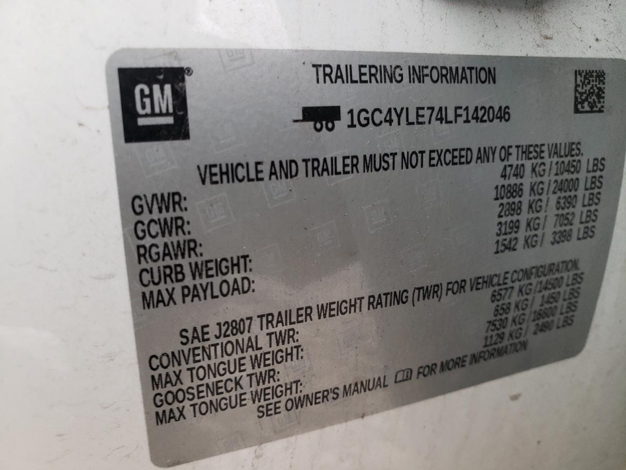 Photo 10 from auction – 2020 CHEVROLET SILVERADO with VIN 1GC4YLE74LF142046