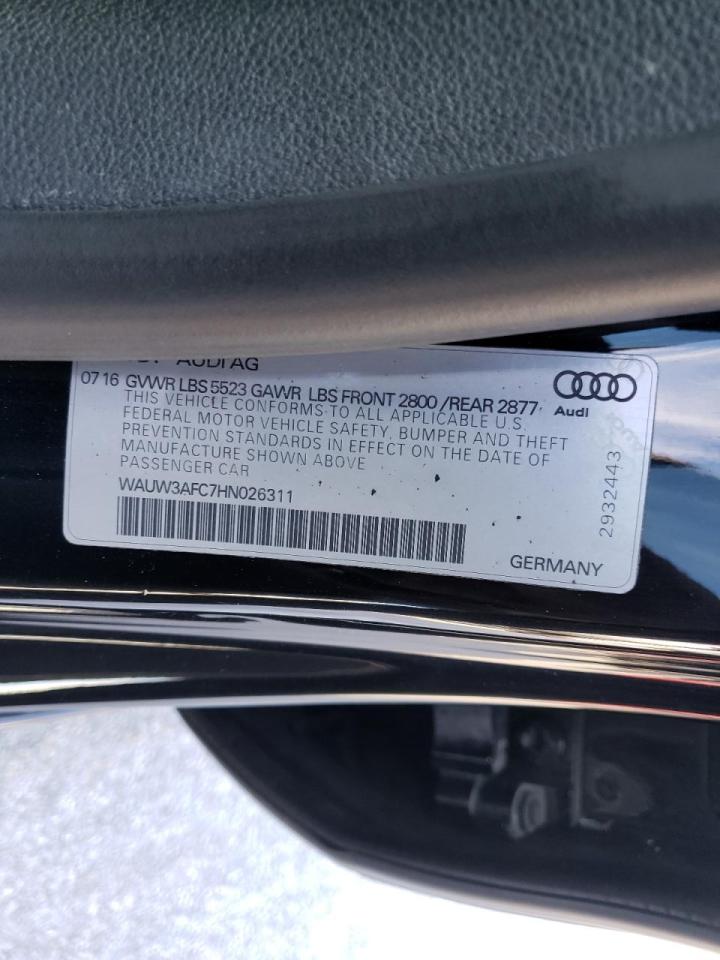 Photo 10 from auction – 2017 AUDI A7 COMPETI with VIN WAUW3AFC7HN026311
