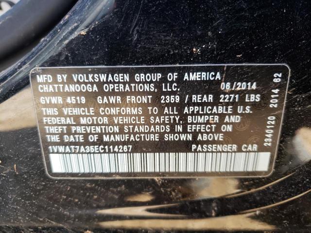 Photo 10 from auction – 2014 VOLKSWAGEN PASSAT S with VIN 1VWAT7A35EC114267