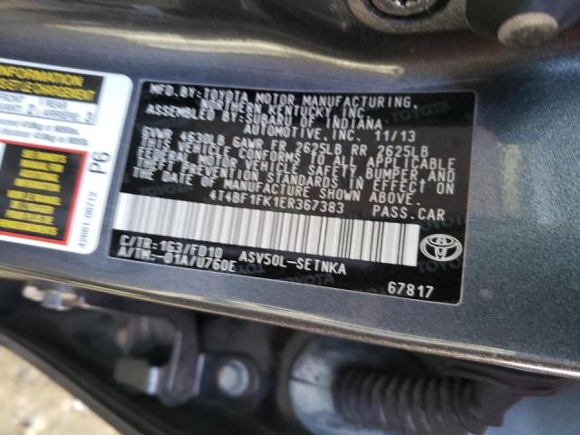 Photo 10 from auction – 2014 TOYOTA CAMRY L with VIN 4T4BF1FK1ER367383