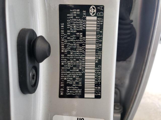 Photo 10 from auction – 2018 TOYOTA COROLLA L with VIN 5YFBURHEXJP761238