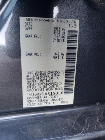 Photo 10 from auction – 2020 NISSAN ALTIMA SR with VIN 1N4BL4CV6LN315056