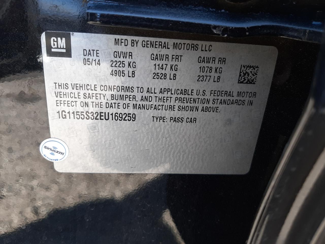Photo 10 from auction – 2014 CHEVROLET IMPALA LTZ with VIN 1G1155S32EU169259