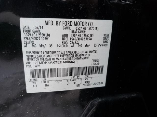 Photo 10 from auction – 2014 FORD EDGE SPORT with VIN 2FMDK4AK7EBA88582