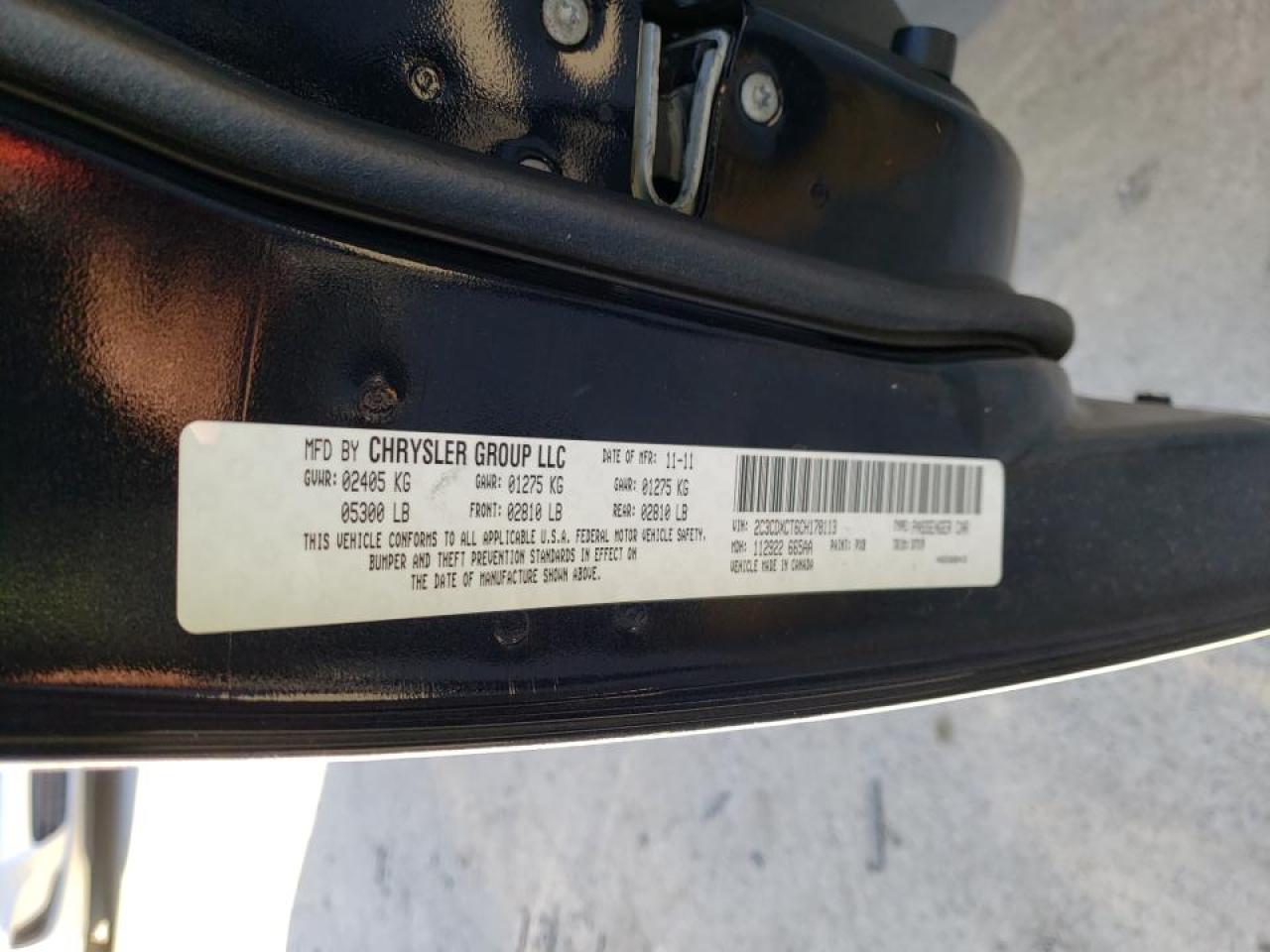 Photo 10 from auction – 2012 DODGE CHARGER R/ with VIN 2C3CDXCT6CH178113