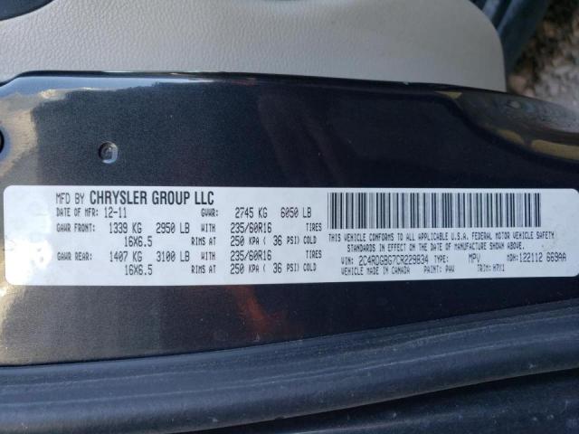 Photo 10 from auction – 2012 DODGE GRAND CARA with VIN 2C4RDGBG7CR229834