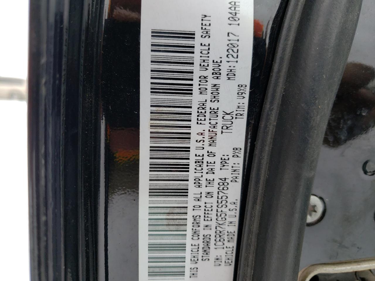 Photo 10 from auction – 2015 RAM 1500 ST with VIN 1C6RR7KG5FS557684