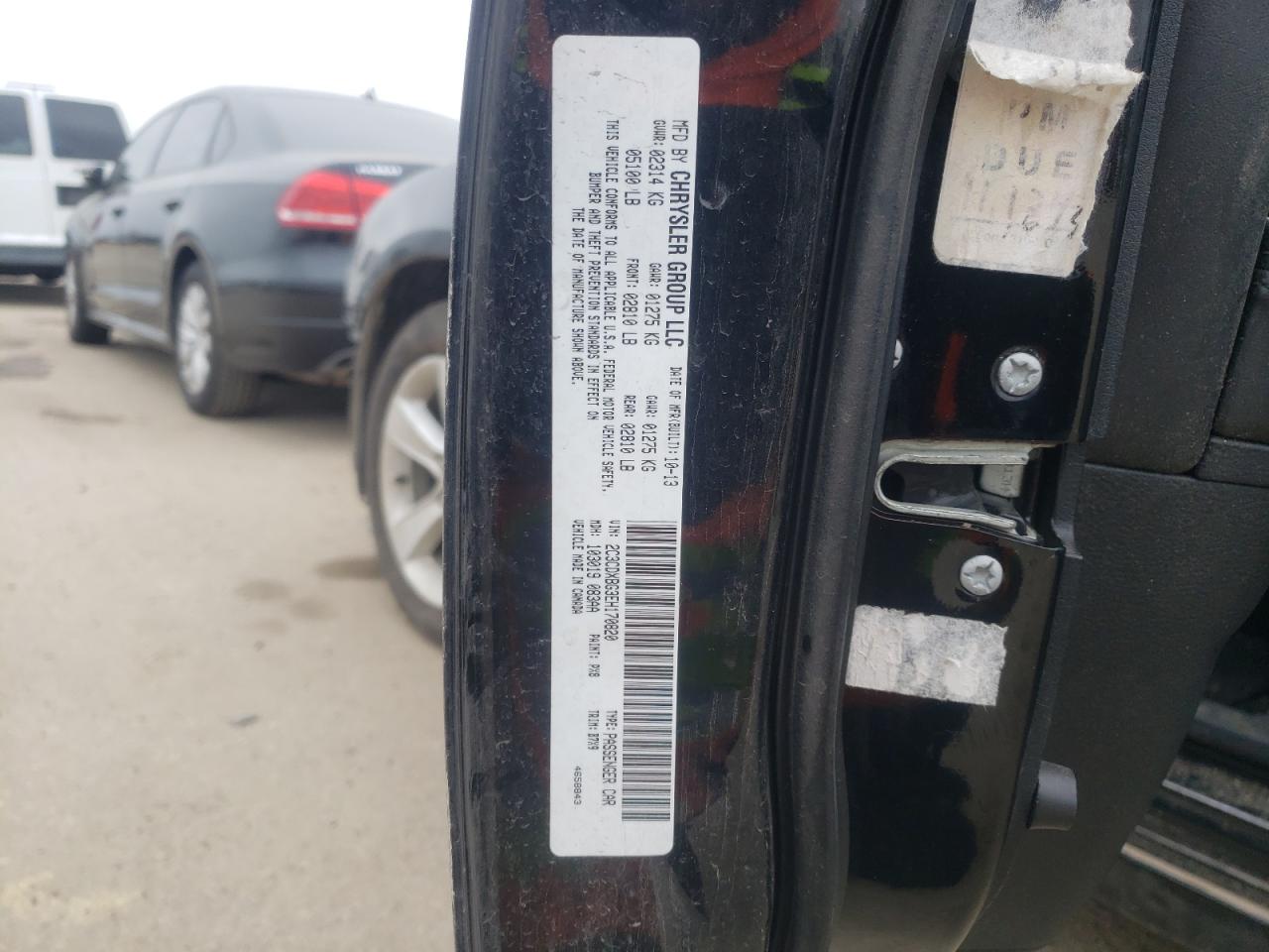 Photo 10 from auction – 2014 DODGE CHARGER SE with VIN 2C3CDXBG3EH170820
