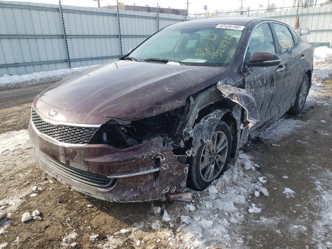Photo 2 from auction – 2016 KIA OPTIMA LX with VIN 5XXGT4L30GG108839