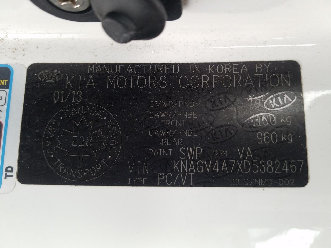 Фото 10 с аукциона – 2013 KIA OPTIMA LX с VIN KNAGM4A7XD5382467