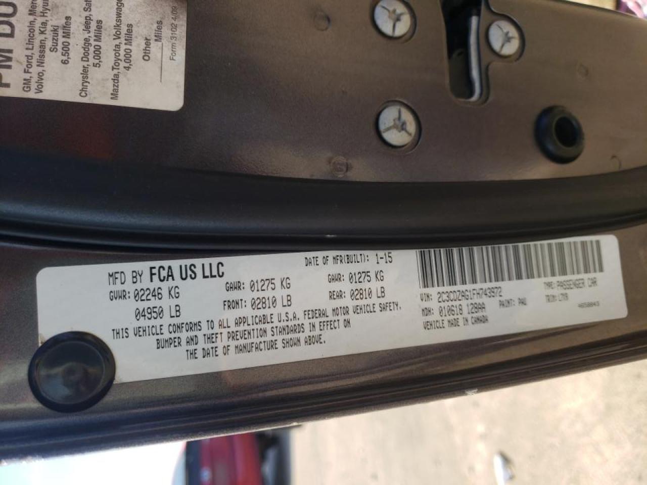 Photo 10 from auction – 2015 DODGE CHALLENGER with VIN 2C3CDZAG1FH743972