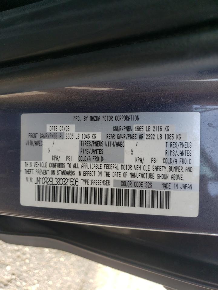 Photo 10 from auction – 2008 MAZDA 5 with VIN JM1CR29L380321506