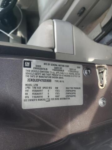 Photo 10 from auction – 2007 CHEVROLET EQUINOX LT with VIN 2CNDL63F476059688