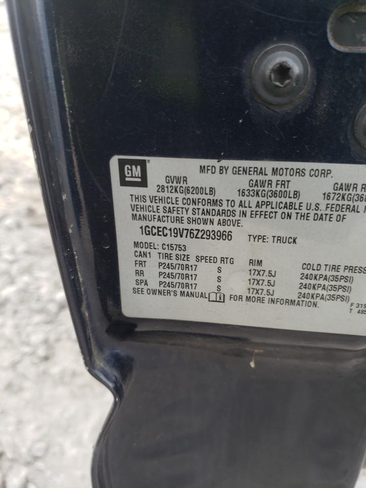 Photo 10 from auction – 2006 CHEVROLET SILVERADO with VIN 1GCEC19V76Z293966