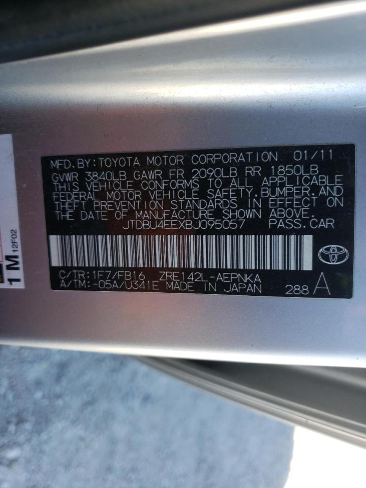 Photo 10 from auction – 2011 TOYOTA COROLLA BA with VIN JTDBU4EEXBJ095057