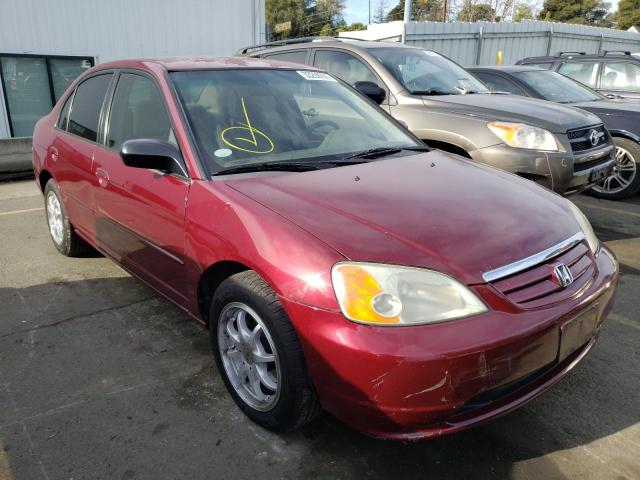 HONDA CIVIC LX 2002 with VIN 2HGES15512H585116 - Photo from auction