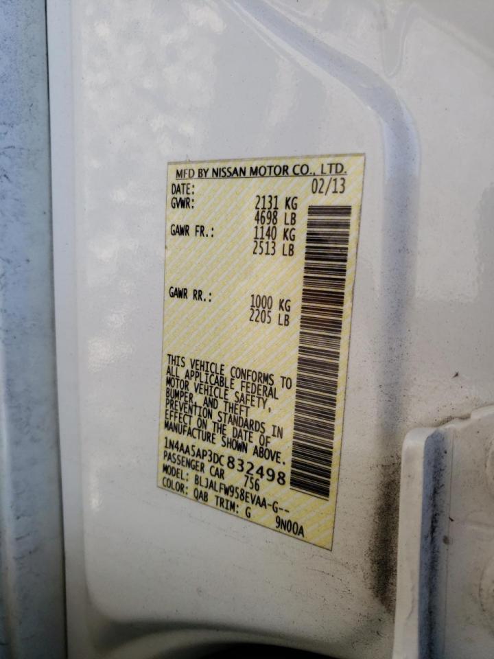 Zdjęcie 10 z aukcji – 2013 NISSAN MAXIMA S z VIN 1N4AA5AP3DC832498