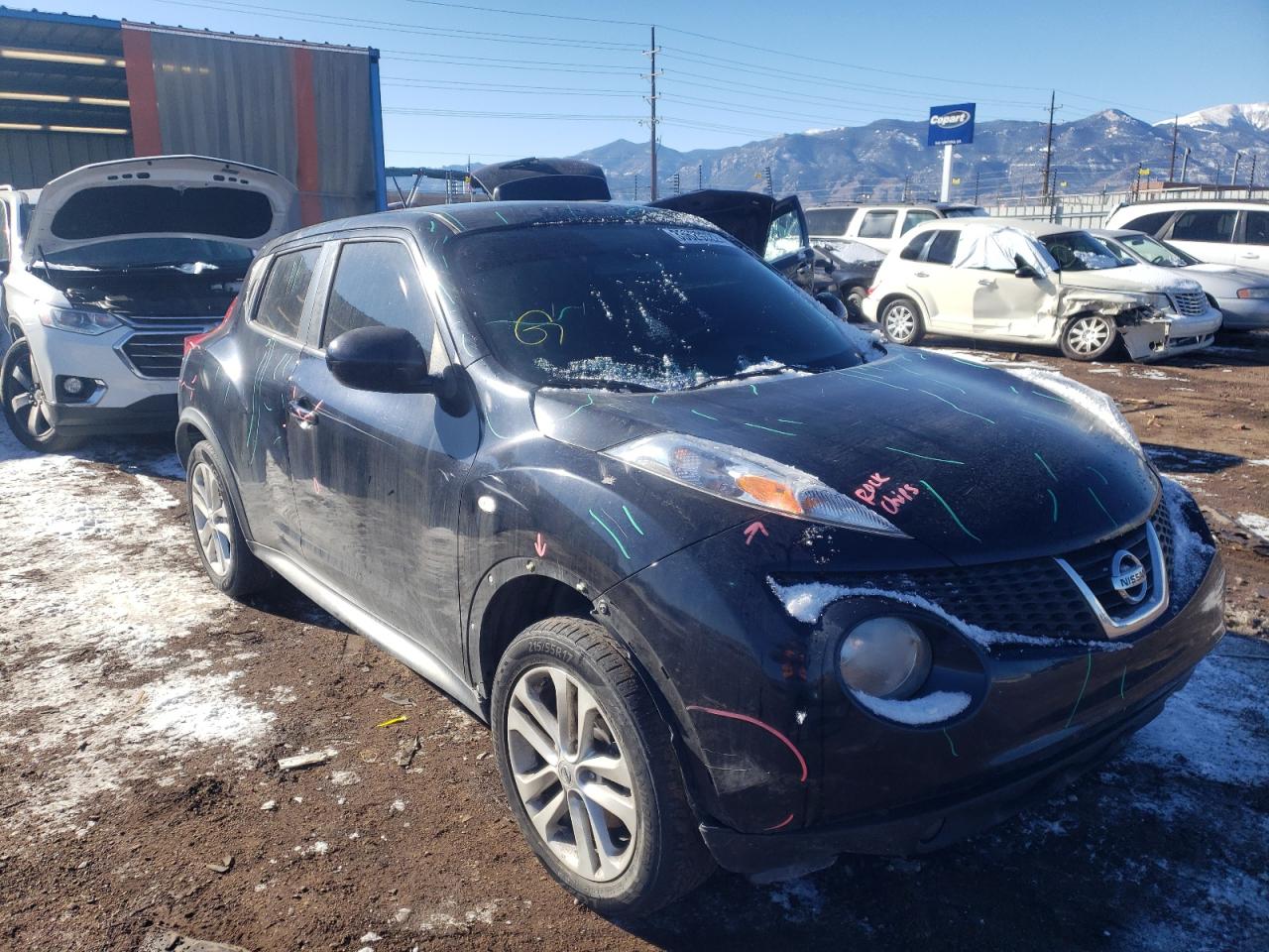 NISSAN JUKE S 2013 with VIN JN8AF5MV2DT222070 - Photo from auction