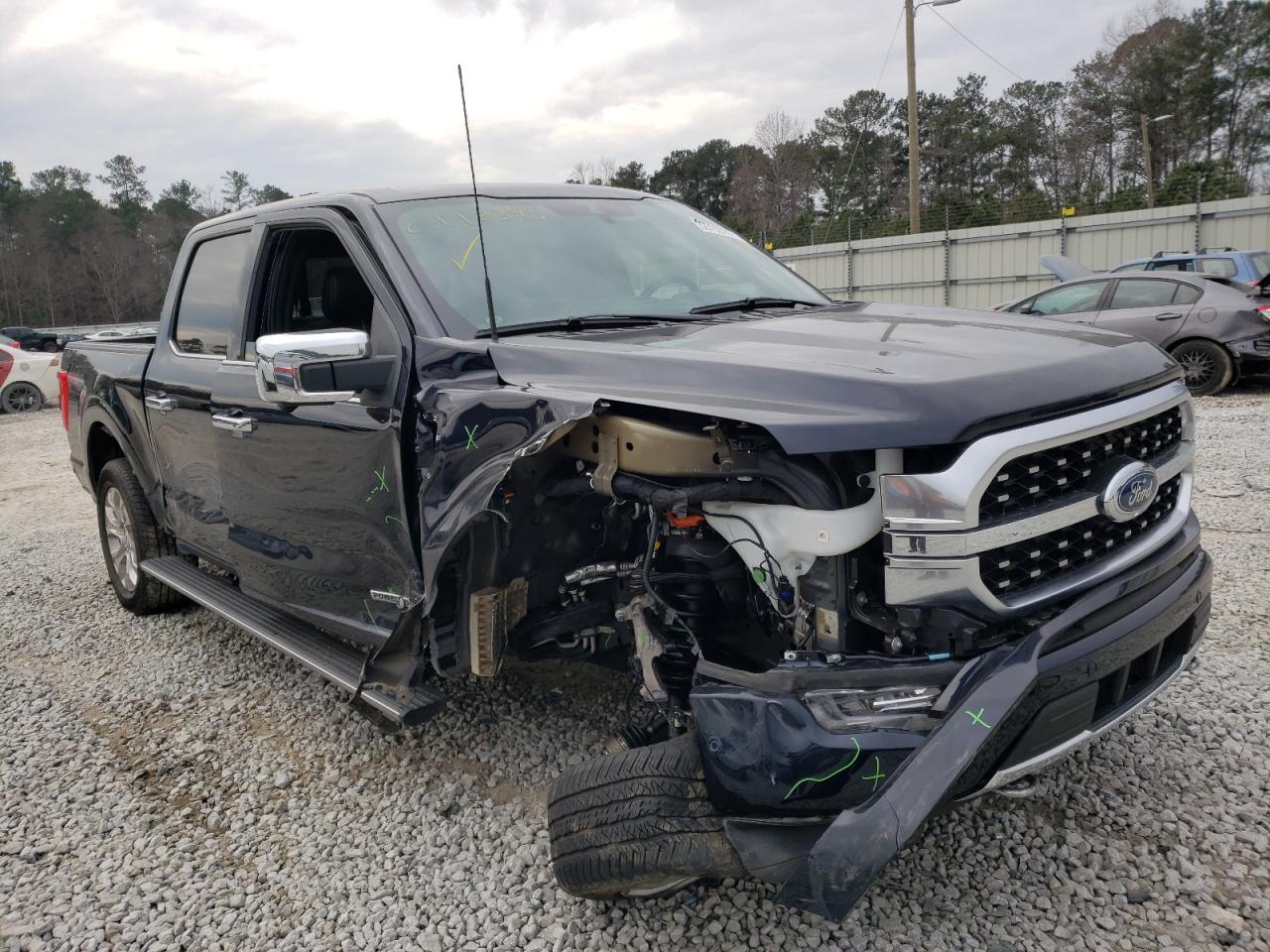 FORD F150 SUPER 2021 with VIN 1FTFW1ED9MFB50993 - Photo from auction