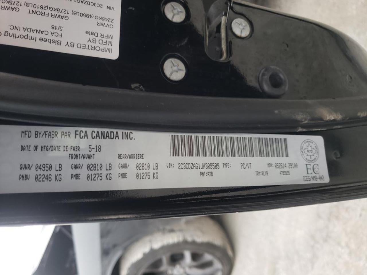 Photo 10 from auction – 2018 DODGE CHALLENGER with VIN 2C3CDZAG1JH309589